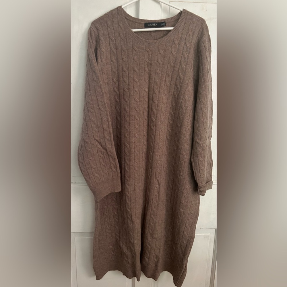 Ralph Lauren Wool-Cashmere Sweater Dress